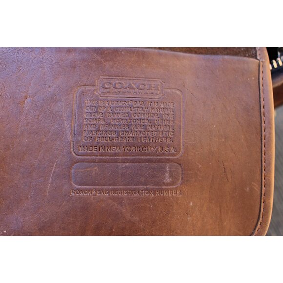 Coach Vintage - 1970s NYC Basic Bag #9455 w/ Glue in Creed, Convertible - Tabac - Picture 4 of 12